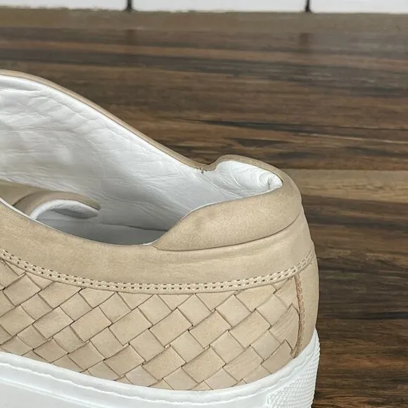 M Gemi The Portare Womens Size EU 38 Shoes Neutral Woven Nubuck Low Top Sneakers