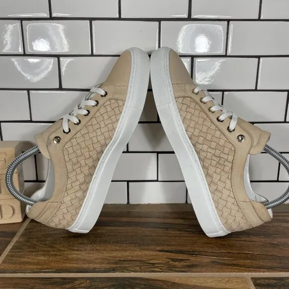 M Gemi The Portare Womens Size EU 38 Shoes Neutral Woven Nubuck Low Top Sneakers