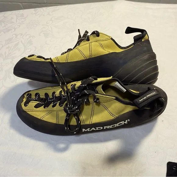 Mad Rock PHOENIX Low Volume RockClimbing Shoes Rubber Yellow Green 10.5 44 Men