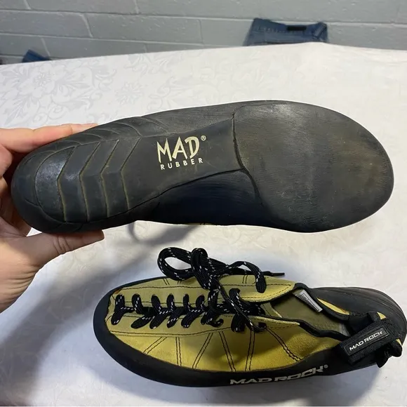 Mad Rock PHOENIX Low Volume RockClimbing Shoes Rubber Yellow Green 10.5 44 Men