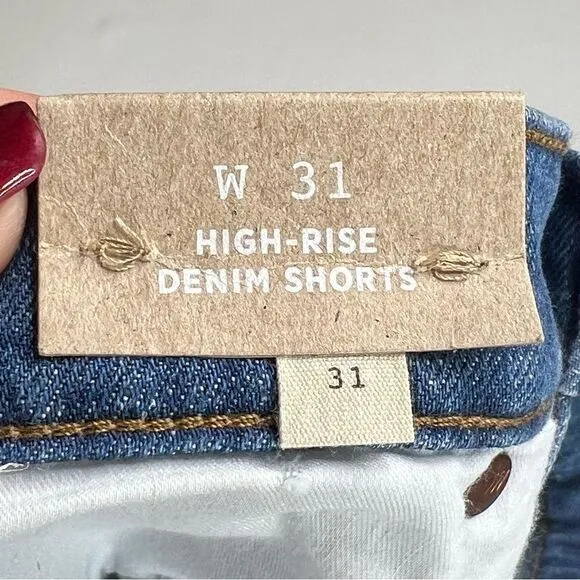 Madewell | NWT High Rise Raw Hem Denim Shorts