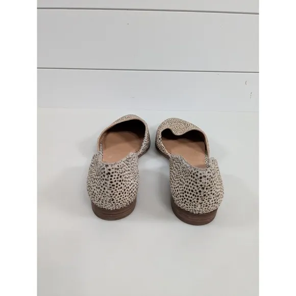 Madewell Womens Marisa d'Orsay Flat in Spotted Calf Hair sz 10 Animal Print Sexy