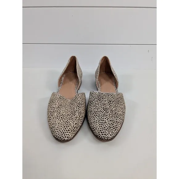 Madewell Womens Marisa d'Orsay Flat in Spotted Calf Hair sz 10 Animal Print Sexy