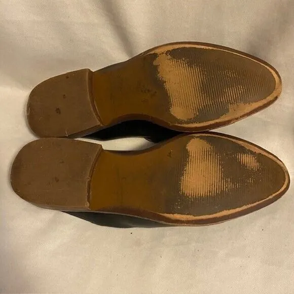 Madewell Women's Size 7.5 Frances Black Leather Loafer Mule Shoes