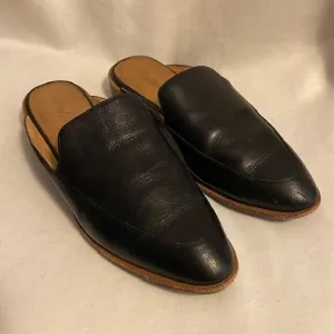 Madewell Women's Size 7.5 Frances Black Leather Loafer Mule Shoes
