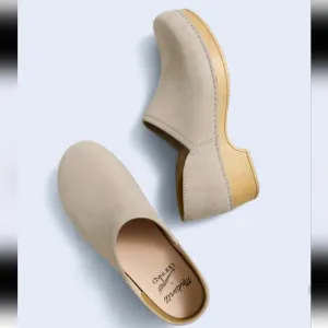Madewell x Dansko Brenna Clogs Grey Slip On Shoes Size 38 EUR NO769 NEW NIB