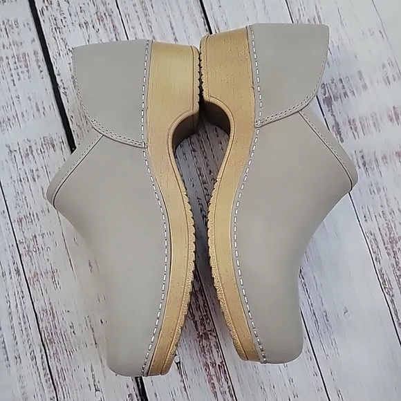 Madewell x Dansko Brenna Clogs Grey Slip On Shoes Size 38 EUR NO769 NEW NIB