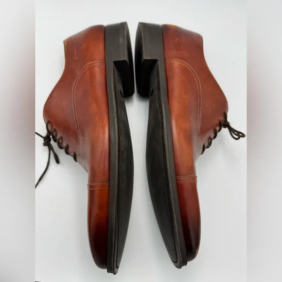 Magnanni Lucas Leather Oxford Cognac Brown Size 13 M 21019 no box