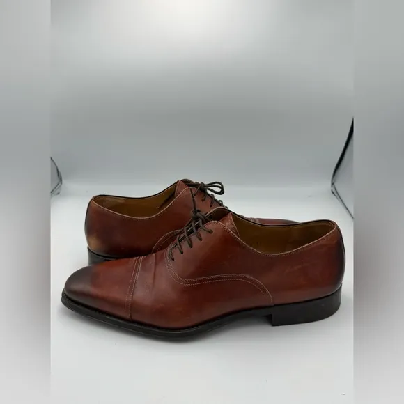 Magnanni Lucas Leather Oxford Cognac Brown Size 13 M 21019 no box