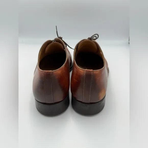 Magnanni Lucas Leather Oxford Cognac Brown Size 13 M 21019 no box
