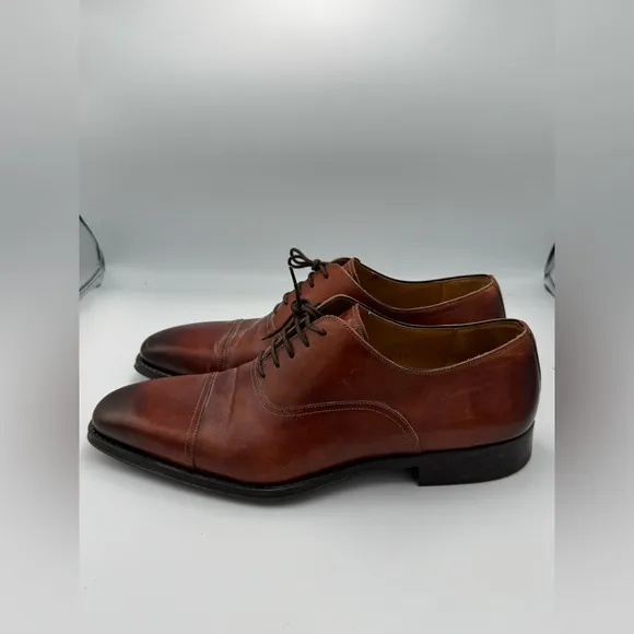 Magnanni Lucas Leather Oxford Cognac Brown Size 13 M 21019 no box