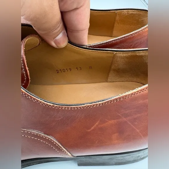 Magnanni Lucas Leather Oxford Cognac Brown Size 13 M 21019 no box