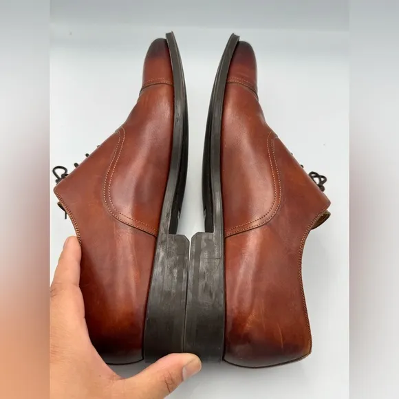 Magnanni Lucas Leather Oxford Cognac Brown Size 13 M 21019 no box