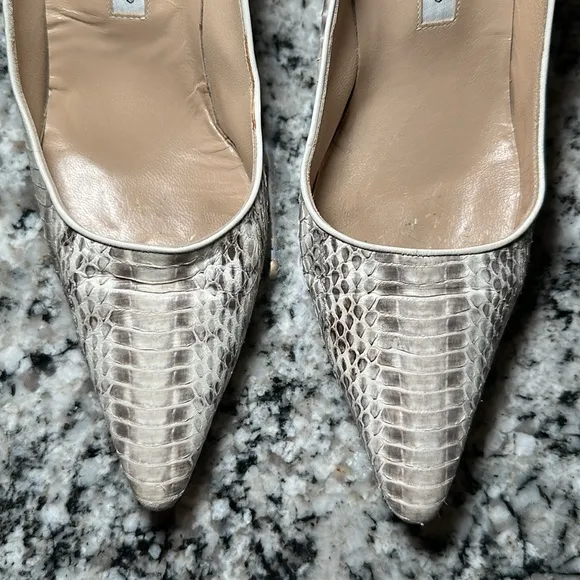 Manolo Blahnik Snakeskin Heels - 37.5