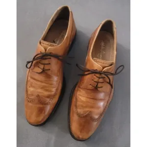 Martin Dingman  Men's 340051‎ Tan Leather Dress Shoes Made In Italy 🇮🇹 Size 9