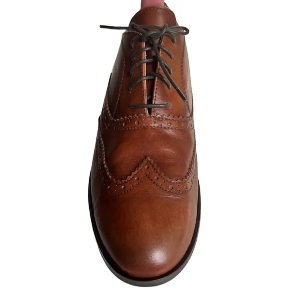 Massimo Matteo Leather Shoes. Wingtip, Made in Italy, size 11, EUC