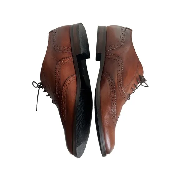 Massimo Matteo Leather Shoes. Wingtip, Made in Italy, size 11, EUC