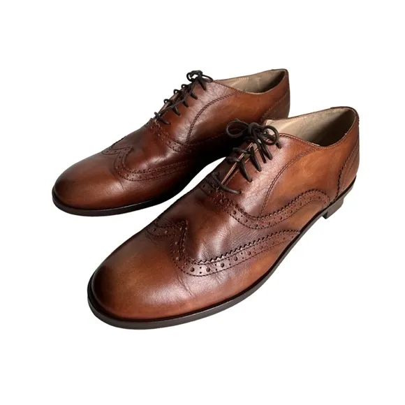 Massimo Matteo Leather Shoes. Wingtip, Made in Italy, size 11, EUC