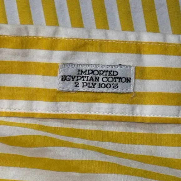 Maus &amp; Hoffman Shirt Men XL Color Block Striped Long Sleeve Egyptian Cotton READ