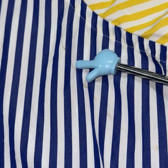 Maus &amp; Hoffman Shirt Men XL Color Block Striped Long Sleeve Egyptian Cotton READ