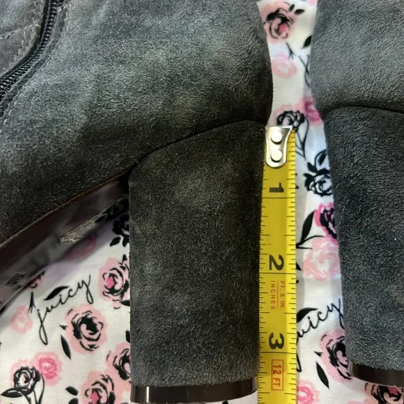 Max Mara Gray Suede Knee High Boots
