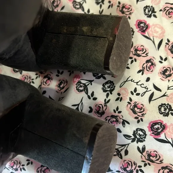Max Mara Gray Suede Knee High Boots