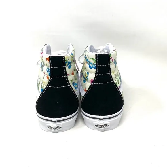 💖MEGA SALE💖VANS SK8-HI  Men Butterfly Floral Black White Canvas  VN0A5HXVUC0