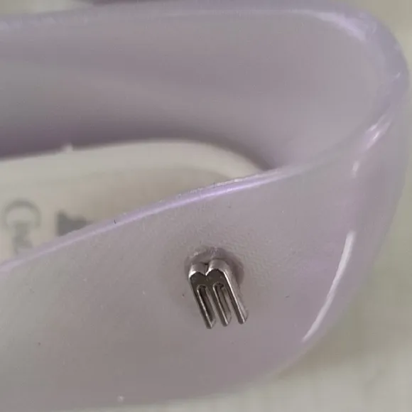 Melissa Girls Purple Peep Toe Cinderella Butterfly Shoes Sz 2