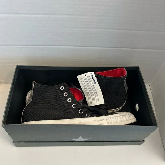 Men 8.5US Vintage Converse All Star High Black &amp; Camo Classic Shoes New in Box