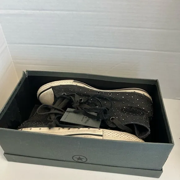 Men 8.5US Vintage Converse All Star High Black &amp; Camo Classic Shoes New in Box