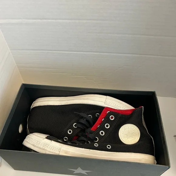 Men 8.5US Vintage Converse All Star High Black &amp; Camo Classic Shoes New in Box