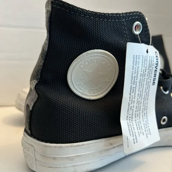 Men 8.5US Vintage Converse All Star High Black &amp; Camo Classic Shoes New in Box