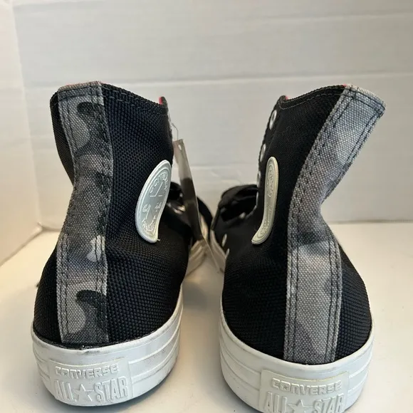Men 8.5US Vintage Converse All Star High Black &amp; Camo Classic Shoes New in Box