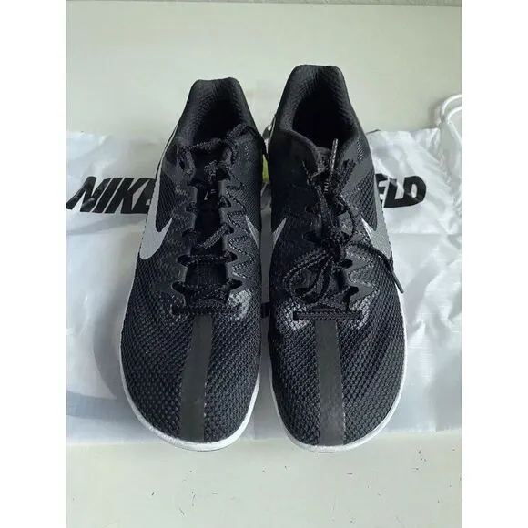 Men's 8.5 Nike Zoom Rival Track &amp; Field Distance Spikes Black Silver DC8725-001