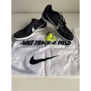 Men's 8.5 Nike Zoom Rival Track &amp; Field Distance Spikes Black Silver DC8725-001