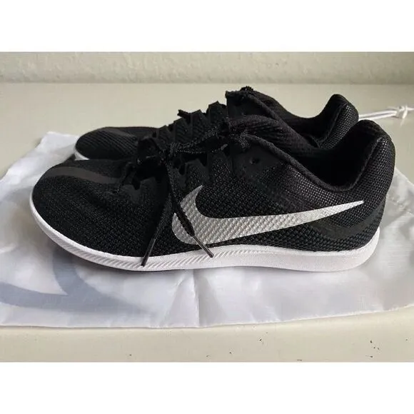 Men's 8.5 Nike Zoom Rival Track &amp; Field Distance Spikes Black Silver DC8725-001