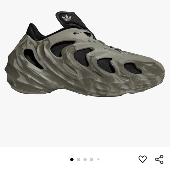 Men's Adidas Adifoam Q Lifestyle Shoes, Olive &amp; Gray Size