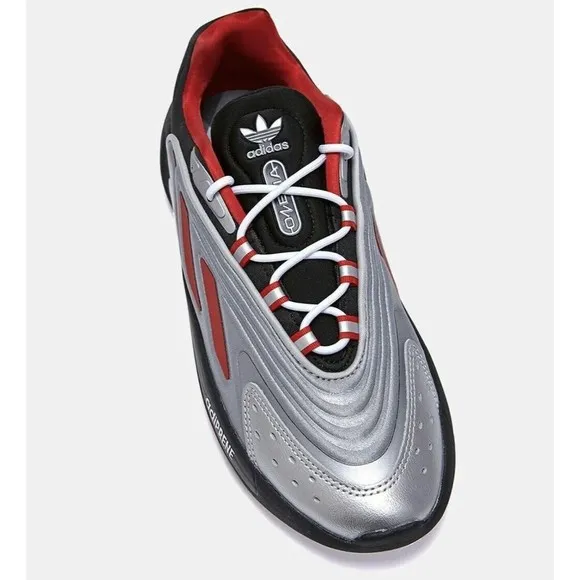 MEN'S Adidas Ozelia Scarlet Silver Metallic Shoes GX3667