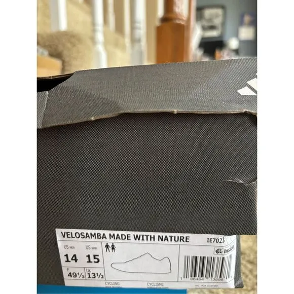 Men's adidas The Velosamba Made with Nature Cycling Shoes US 14 / Arctic Fusion