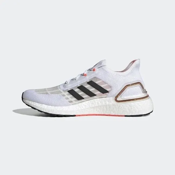 MEN'S Adidas UltraBoost Summer.Rdy Running Shoes White Signal Pink FW9771