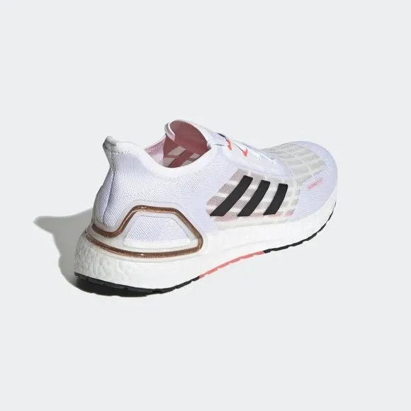 MEN'S Adidas UltraBoost Summer.Rdy Running Shoes White Signal Pink FW9771