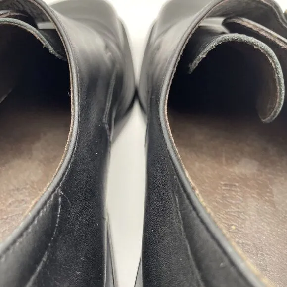 Men's Bachrach Black Leather Monk Strap Dress‎ Shoes Size 10.5 Italy