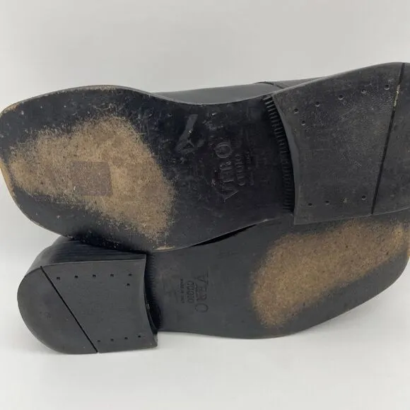 Men's Bachrach Black Leather Monk Strap Dress‎ Shoes Size 10.5 Italy