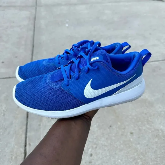 Mens Blue Nike Rosche Golf Shoes