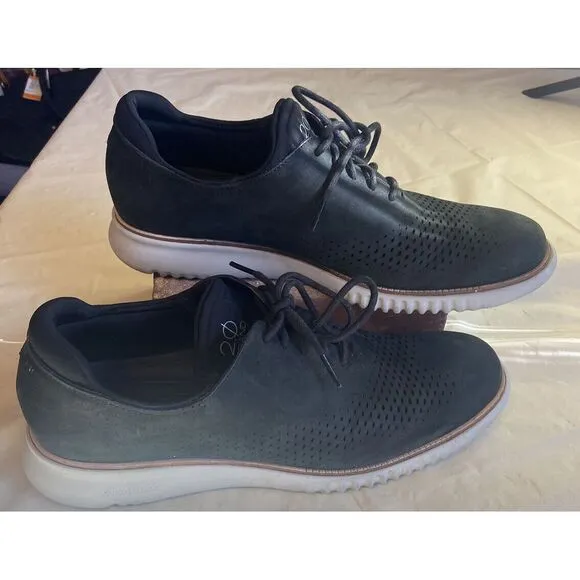 Men's Cole Haan 2.Zerogrand Black #C23807- Size 11- Lace Up Oxford Shoes‎