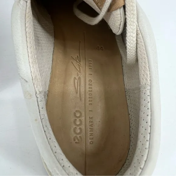 Men's ECCO S-Lite Golf Shoes Spikeless Size US 10 Ivory Leather