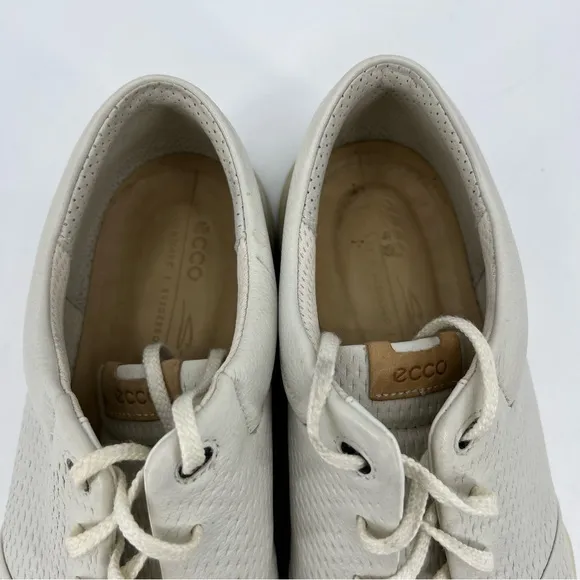 Men's ECCO S-Lite Golf Shoes Spikeless Size US 10 Ivory Leather