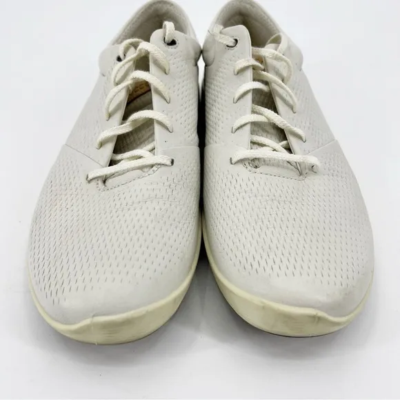 Men's ECCO S-Lite Golf Shoes Spikeless Size US 10 Ivory Leather