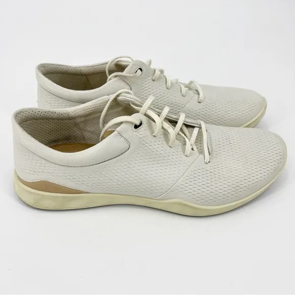 Men's ECCO S-Lite Golf Shoes Spikeless Size US 10 Ivory Leather