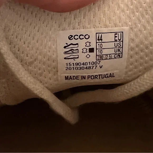 Men's ECCO S-Lite Golf Shoes Spikeless Size US 10 Ivory Leather